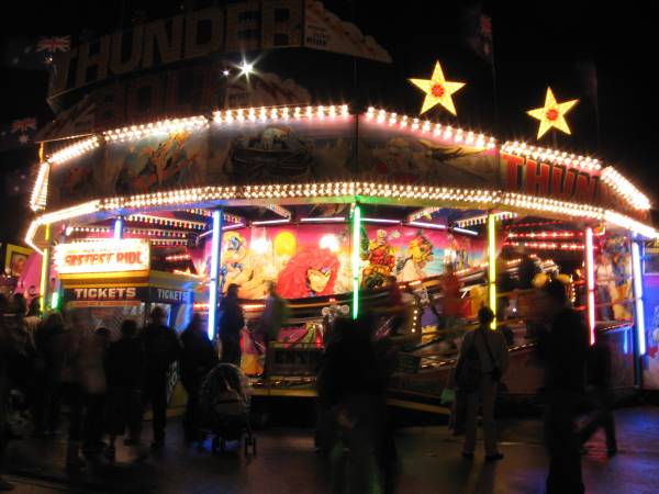 [photo of Sideshow Alley at the Royal Adelaide Show]