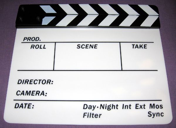 [photo of clapperboard}