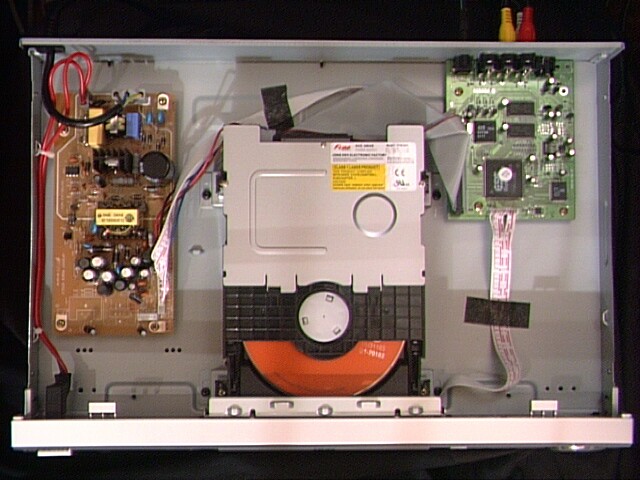 Internal picture of the DVD player.