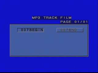A list of MP3 files in the film directory.